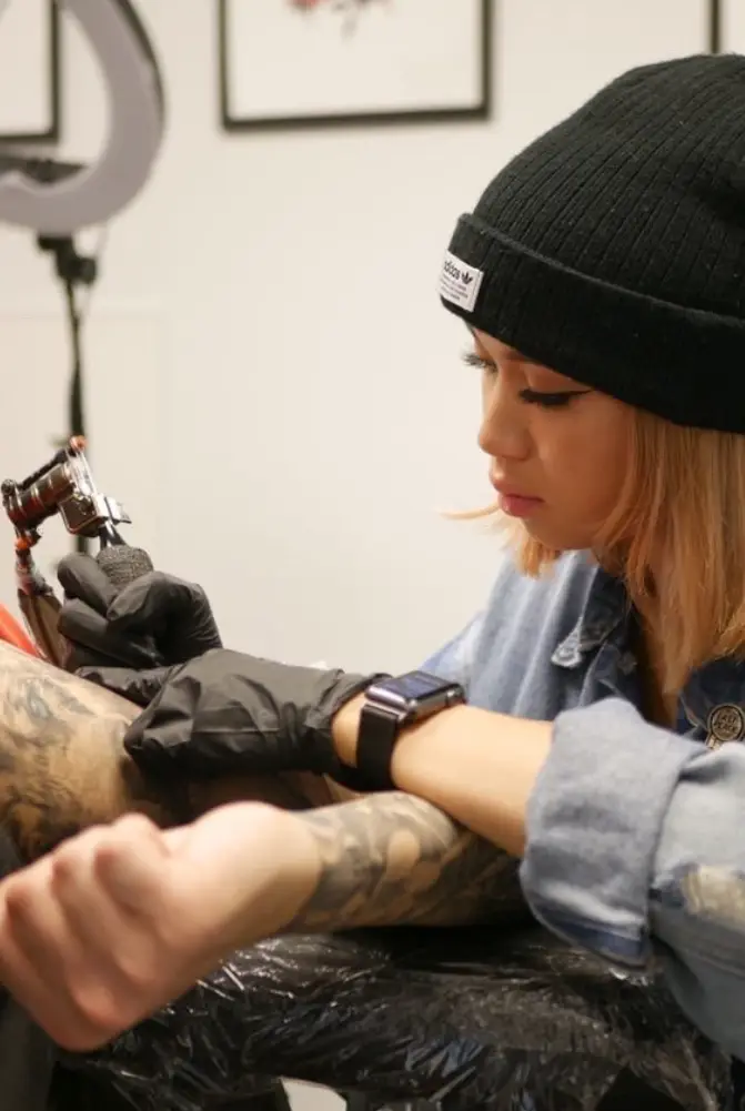 Olivia Working on Client